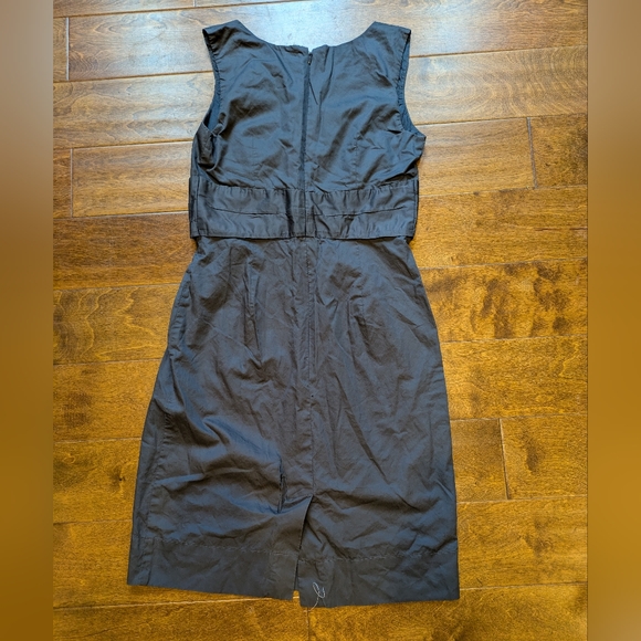 Ann Taylor Loft Grey Banded Pleated Waist Dress - Picture 4 of 4